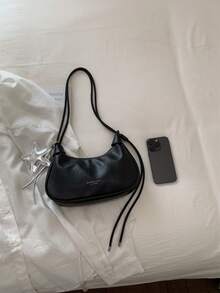 2026新款极简主义女士腋下包，独特纹理法棍包，多功能单肩/斜挎包（带吊坠） - 彩色 - 查看 11