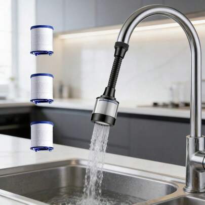 Bộ lọc vòi nước đa năng 2 trong 1 | Lọc nhiều lớp mịn, chống bắn nước, tăng áp và tiết kiệm nước. Vòi lọc đa năng cho vòi nước phòng tắm và bồn rửa gia đình. Lưới lọc mịn có thể tháo rời giúp ngăn chặn cặn bẩn, cát, rỉ sét và tạp chất. Khớp xoay 360° linh hoạt.