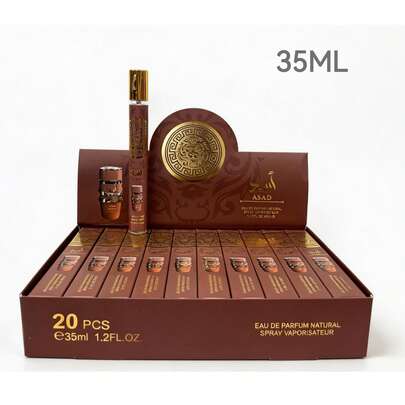  Lattafa Asad Bourbon Brown 35ML Presente de Páscoa para Festas Presente de Aniversário