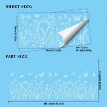 1pc White Floral & Butterfly Window Cling Sticker, Double-Sided Transparent Glass Static Sticker, Suitable For Bedroom, Living Room And Corridor Display - Multicolor - View 8