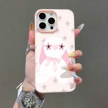 Fondo de estrella de conejito rosa blanco lindo.funda de teléfono Fundas compatibles con ,Apple,VIVO,OPPO,,, y Honor.Fabricadas en silicona TPU,ofrecen protección contra golpes y caídas. - Rosa - Ver 1
