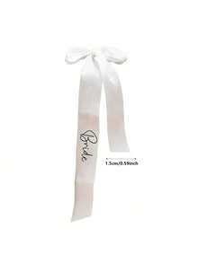 Set de 7 piezas, 1 pieza de cinta decorativa para la novia y 6 piezas de cinta decorativa para las damas de honor, cinta decorativa para copas de champán blanco para recuerdos de boda, despedida de soltera, ducha nupcial, decoración de aniversario, decoración de muñeca, decoración de moños DIY - Multicolor - Ver 13