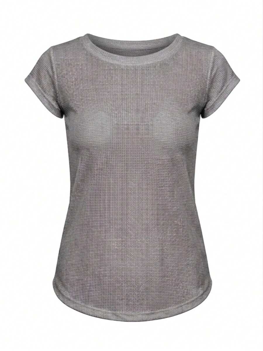 Women's Lightweight, Comfortable, Breathable Dry Fit T-Shirt For Gym Workouts, Walking, And Weight Training. Comfortable, Lightweight, Quick-Drying, Performance Technology. Ideal For Gym, Training, Running, Walking, Fitness, Casual, Short Sleeves. Technological Fabric, Perfect Fit, Soft Touch, High Durability, Modern Style, Versatile, Everyday Wear, Functional Training, Yoga, Pilates, Crossfit. Breathable Mesh, Anti-Sweat, Anti-Odor, Anatomical Design, Ideal Fit, Thermal Comfort, Freedom Of Movement. Women's Sportswear, Premium Quality, Women's Fitness Fashion. Women's Dry Fit Sports Shirt, Blue, Basic, Timeless, Essential, Fitness Wardrobe. Sizes M, L, XL. Extreme Comfort, Practicality, High Performance, Sporty Look, Elegant, Gym Clothes, Workout Clothes, Running Clothes, Casual Sportswear. Quick-Drying, Advanced Technology, Maximum Breathability, Minimalist Design, High Elasticity, Resistant, Lightweight, Cool, Ideal For Physical Activities, Daily Use, Prolonged Comfort, Active Style - Xám - Xem 1