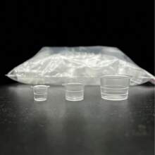 100 piezas S/M/L Vasos desechables para tinta de tatuaje, contenedores de plástico transparente para pigmento, suministros de tatuaje - transparente - Ver 3