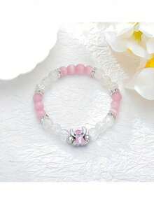 Anime Theme Party Costume Accessories Stitch Bracelet Blue And Pink Crystal Beads Lilo And Stitch Bracelet Party Costume Bracelet Christmas Gift Cartoon Anime Lover Bracelet - Multicolor - View 6
