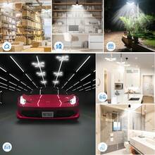 1 Bóng đèn LED E27 (AC85-265V) - Đèn nhà để xe (3000K/6500K, 28W) - Đèn trần có thể gập lại - Thiết kế in 3D - Chiếu sáng trong nhà | Đèn trần hiện đại | Cấu trúc chắc chắn và bền bỉ - Bóng đèn LED - trắng - Xem 6