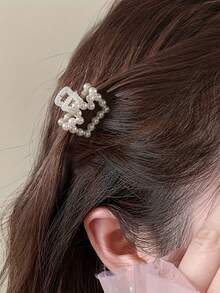 15/20个装多功能时尚迷你仿珍珠发夹，可爱发爪，简约复古设计发饰，发夹，发卡，发抓夹，抓发夹，秋冬度假装扮，夏季海滩风情。 - 彩色 - 查看 10
