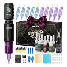 Máquina de tatuaje inalámbrica profesional, kit completo y preciso, confiable y fácil de usar para principiantes y profesionales - Albaricoque - Ver 1