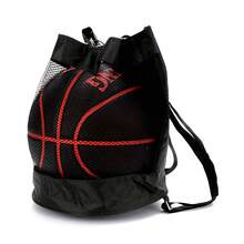 A Basketball Backpack, Oxford Cloth Shoulder Crossbody Bag, Basketball Net Backpack, Volleyball And Football Bag - Black - View 1