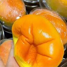 Realistic Bread Slow Rise Squishy – Creative PU Stress Relief Toy, Soft Sensory Fidget For Anxiety & Relaxation - Màu vàng - Xem 1