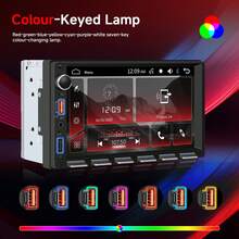 Double DIN Radio, 7-Inch Car Radio With Bluetooth, Screen, Mirror Link, EQ, FM, USB/AUX/SD, Button Illumination, SWC + Reversing Camera - A - 查看 8