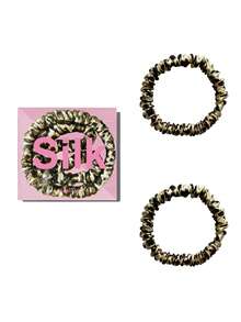 2个/盒，100%纯桑蚕丝印花发圈。优雅亲肤，质感高级，粉色礼盒包装。 - 彩色 - 查看 24