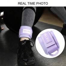 1pc Fitness Ankle Strap For Leg & Butt Training - With Elastic Band & Loop For Cable Machines,  Fitness Ankle Straps Adjustable Foot Support Padded Cuffs Ankle Weight Leg Training Brace Yoga Sport Tool Unisex, Gym - Nhiều màu - Xem 5
