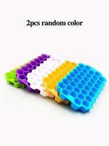 1/2/4pcs Ice Cube Trays, Easy Release Ice Cube Maker With Spill-Proof Removable Lid, Stackable Ice Cube Molds, Suitable For Cocktails, Coffee - Honeycomb Ice Tray - View 17
