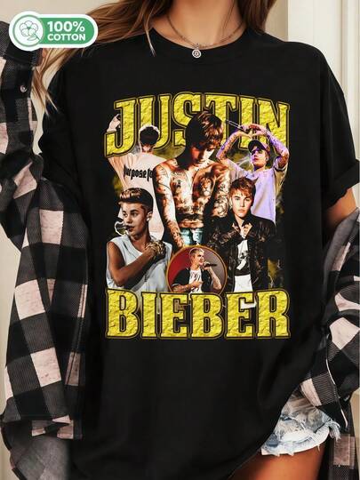 Retro Bootleg Graphic Tee, 100% Cotton Vintage Streetwear Casual Unisex T-Shirt For Men Women