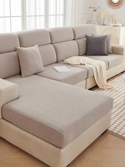 1 Vỏ bọc ghế sofa co giãn, màu trơn đơn giản, chống trầy xước và chống trượt, phù hợp cho ghế sofa chữ L, sofa mô-đun 1-4 chỗ ngồi, sử dụng được cả bốn mùa, có thể giặt máy.