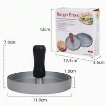 1pc Non-Stick Burger Press Mold | Beef, Cheese, Vegetable Burger Maker, Includes 100 Sheets Of Silicone Paper, Suitable For Grilling, Frying And Baking - Multicolor - View 14