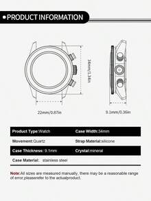 Guess Đồng hồ nữ thời trang chạy bằng pin thạch anh, vỏ thép không gỉ mạ cầu vồng, kim đen, mặt số đa chức năng, dây đeo silicon đen có vân, thiết kế kim chỉ giờ, món quà kỷ niệm/sinh nhật lý tưởng. - Nhiều màu - Xem 8