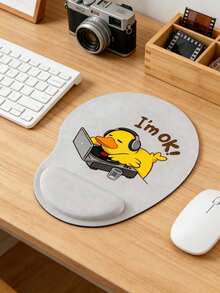 Ergonomic Wrist Rest Mouse Pad, Cute Work Duck Design, Ergonomic EVA Wrist Pad, Non-Slip Memory Foam Mouse Pad With Comfortable Wrist Support, Skin-Friendly Desktop Support Pad, Suitable For Gaming, Office, Computer, Laptop, Home, Graduation Gift, Valentine's Day, Mother's Day, Back To School Perfect Gift - Multicolor - View 3