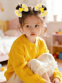 2个鸭子蝴蝶结发夹，黄色鳄鱼夹蝴蝶结发饰，可爱发饰，适合儿童、幼儿、春夏旅行、派对礼物。关注本店，获取最新款式，下次购物可享8折优惠。DZBB - 黃色 - 查看 2