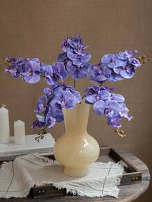 1PC Film-Texture Artificial Phalaenopsis Orchid, Home Living Room Dining Table Floral Decor Party Ornament Fake Orchid - Multicolor - View 10