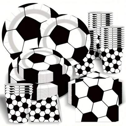 Bộ đồ ăn chủ đề bóng đá 50/40/30 món, bao gồm đĩa 7 inch và đĩa 9 inch, thích hợp cho các bữa tiệc thể thao, cắm trại, tiệc nướng BBQ, dã ngoại, đám cưới, tiệc tùng và sinh nhật. Có thể dùng để trang trí tiệc thể thao, trang trí nhà cửa, trang trí tiệc sinh nhật, trang trí đám cưới. Hoàn hảo cho tiệc bóng đá, tiệc nướng BBQ, tiệc xem bóng đá, tiệc sinh nhật.