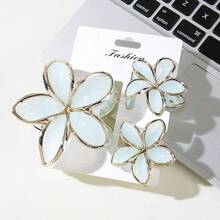 Bộ 3 kẹp tóc hình hoa mộc lan viền vàng thanh lịch dành cho nữ, phù hợp với kiểu tóc hàng ngày và các bữa tiệc, mùa hè, kỳ nghỉ, du lịch. - Nhiều màu - Xem 18