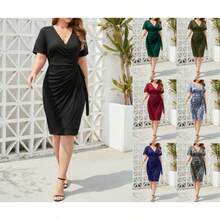 Spring And Summer Fashion Vintage All-Over Printed Resort Casual Women'S Jumpsuit For Everyday Outings, Beach Trips, And Easy Styling, Jumpsuit For Women, Beach Outfit For Women, Elegant Outfit For Women, Romper For Women, New Arrival Women Clothing, Romper For Women Summer, Women Jumpsuit Romper Sexy Temperament, Fashionable Solid Color, V-Neck Women's Dress - màu đen - Xem 3