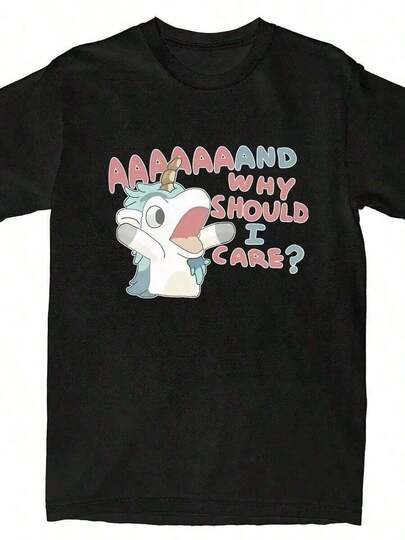 Summer Outfits For WomenMen Women's T Shirt Why Should I Care Unicorse T-Shirts Harajuku Hot Anime Blueyed Beach Tees Y2K Basic Pattern 100 Cotton Teessummer Outfits For Womensummer Outfits For Women,Summer Tops