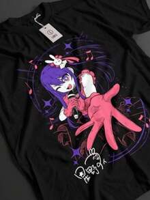 Oshi No Ko Shirt Ai Hoshino Tshirt Aqua T-Shirt Kana Arima Top Ruby Anime Tee - màu đen - Xem 1