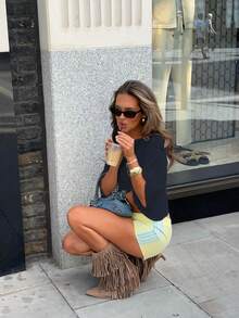 女士夏季性感蝙蝠袖针织罩衫，镂空设计，适合海滩度假防晒 - 藏蓝色 - 查看 4