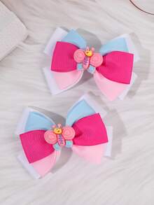 2 chiếc nơ cài tóc hình bướm hoạt hình cho nữ, nơ ruy băng grosgrain nhiều màu sắc, kẹp cá sấu, kẹp tóc hình động vật dễ thương, kẹp tóc hàng ngày, phụ kiện tóc cho nữ, mùa hè, kỳ nghỉ, du lịch. - Nhiều màu - Xem 9