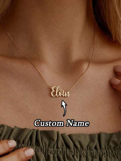 1 chiếc vòng cổ khắc tên tinh xảo theo yêu cầu, trang sức khắc tên cá nhân, vòng cổ vàng khắc tên theo yêu cầu, vòng cổ dành cho mẹ, quà sinh nhật, quà tặng theo yêu cầu, quà Ngày của Mẹ cho mẹ, vòng cổ nữ, trang sức nữ, trang sức cá nhân hóa, quà tặng lễ Phục Sinh