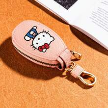 SANRIO 1个可爱Hello Kitty钥匙包/汽车钥匙收纳包，金色拉链，多功能钥匙链，小巧设计，适合家庭使用，可作包包挂件，可爱趣味配饰，拉链封口，女士钱包钥匙链，旅行必备夏季单品 - 彩色 - 查看 10