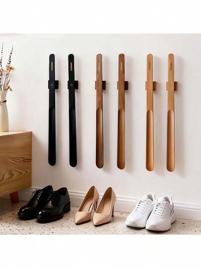 Magnetic Shoe Horn, Lightweight Luxury Wooden Design, Magnetic Adsorption No Floor Space Occupied, Elderly & Pregnant Women Specialized Shoe Puller, Easy Wear Shoes Without Bending, Household Entrance Shoe Puller, Suitable For All Seasons