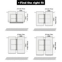 1/2 tấm rèm voan kẻ sọc phong cách Bohemian, chất liệu nhung jacquard màu xanh lá cây, kiểu may túi luồn thanh treo, mềm mại và nhẹ, chất liệu polyester, nhiều kích cỡ, phù hợp cho phòng ngủ, phòng tắm, phòng khách, nhà bếp, văn phòng, ký túc xá, tạo nên không gian trang trí nhà cửa tươi mới và dễ thương. - Nhiều màu - Xem 10