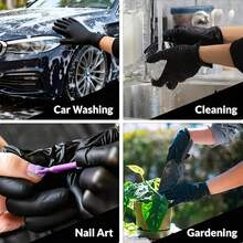 Disposable Nitrile Rubber Protective Gloves, Tear-Resistant, Ambidextrous, Waterproof, Suitable For Cleaning, Dishwashing, Painting, Hair Dyeing, Manicure, Powder-Free, Latex-Free - A - View 10