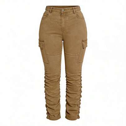 Plus Size Stretchy Stacked Jeans