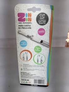 CUTTER EXACTO Body DE ALUMINIO ZINZIN plumones papeleria papelería escuela Producto de calidad Diseño moderno Uso diario Perfecto para regalo Duradero - EXACTO - Ver 2