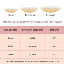 2 Pairs Of Body Cake Grip Non-Stick Seamless Covers, Reusable Self-Adhesive Silicone Stickers, Women's Non-Adhesive Nipple Covers [Two Pairs In A Box, Total Four Items] - 棕色 - 查看 7