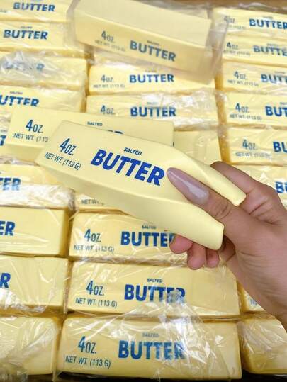 1/2 piezas Squishy de lenta subida, pelotas antiestrés para descompresión, ansiedad y relajación, juguetes antiestrés y de fidget, favor de fiesta (barra de mantequilla)