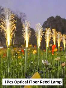 1pc Solar Powered Reed Grass Garden Light, Waterproof Warm White LED Outdoor Path Light, Suitable For Lawn, Patio, Yard Decor - Solar Lights - View 13