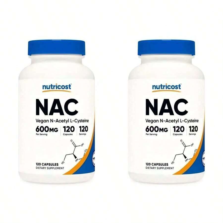 Acetyl L-Cysteine (NAC) 600mg, 180 Capsules - Non-GMO, Gluten Free[Free Shipping ] - 2PCS - View 1
