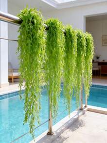 1/3 dây leo mây nhân tạo dài 41 inch, 5 dây trang trí cây thường xanh giả, cành lá liễu mềm mại như lụa, thích hợp trang trí tường, trần nhà, ban công, đám cưới, tiệc tùng, trong nhà và ngoài trời, vật trang trí xanh mướt như thật. - màu xanh lá - Xem 7