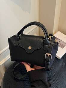 2026 New Arrival Fashionable Casual Retro Handbag, Women's Personalized Shoulder Bag, Mini Square Bag, Suitable For All Seasons - Black - View 9