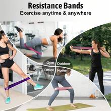 5-Piece Resistance Band, Fitness Elastic Ring, Pilates Yoga Beginner Kit, Elastic Band Suitable For Gluteal And Leg Strength Training, Pilates Resistance Band - 彩色 - 查看 9