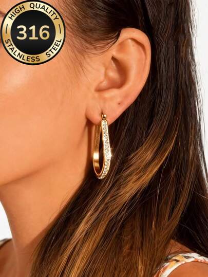 Pendientes de botón de acero inoxidable de alta calidad y baja alergia con acabado dorado, pendientes de acero inoxidable para mujeres, antidecoloración, minimalistas y elegantes, adecuados para uso diario o fiestas, pendientes de moda para mujeres, joyería, regalo exquisito para madres/mujeres