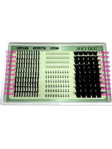 New 5D Fluffy Lash Clusters 200D Eyelash Clusters Spikes Eyelash With Bottom Lashes Clusters Thick Cluster Eyelash Extensions C/D Curl Lashes Clusters 290 Pcs Individual Lashes 10-18MM Cosplay 3D Spiky Wispy Thick Mink Fake Eyelashes Makeup Lash Clusters, Eyelash Clusters, Reusable Bottom Lashes Eyelash Clusters Volume Individual Lashes DIY Spiky Lash Extension Manga Cluster Eyelash Extensions Mink Strips Lashes Thick,Individual Eyelashes, Lashes, Fake Lashes - 黑色 - 查看 2