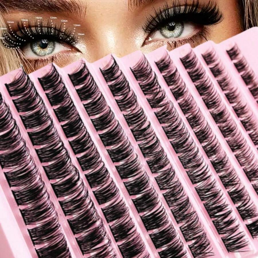 120 قطعة، لمسات رموش الثعلب المائية المقاومة للماء من نوع D مجعد بأطوال مختلفة من 8-16 مم وسمك 0.07 مم، رموش مستعارة خفيفة الوزن للحصول على مظهر طبيعي إلى درامي، مناسبة للاستخدام اليومي والمناسبات المختلفة. عناقيد رموش مستعارة، رموش مستعارة فردية، رموش مستعارة - D - مشاهدة 1