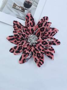 25cm Sexy Retro Leopard Print Flower Brooch, Suitable For Party Dresses And Outfits - Morning Glory - View 5